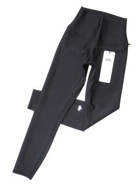 NWT Alo Yoga 7/8 High-Waist Airlift Legging in Black Stretch Workout XS